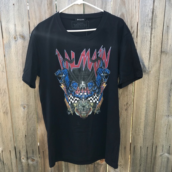 BALMAIN 🔥Unisex Graphic Tee Shirt NEW - Picture 3 of 11